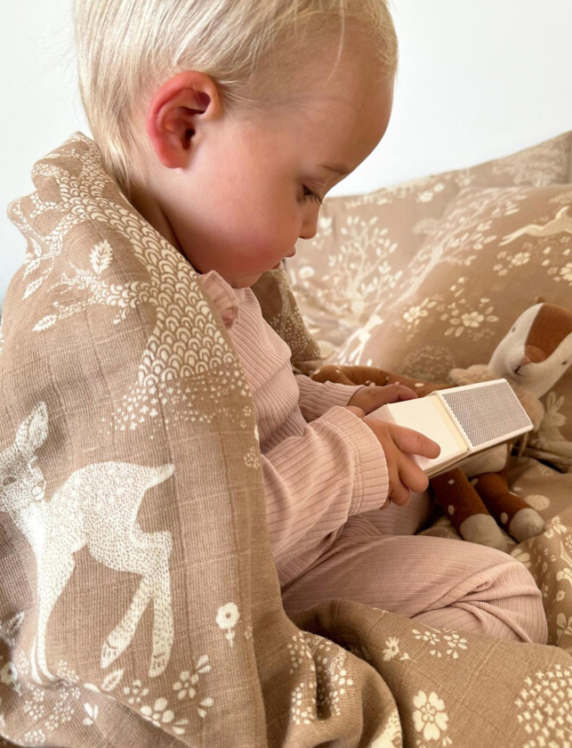 Summer Fields Brown Muslin Blanket 130X180 Cm - Beige - 130X180CM