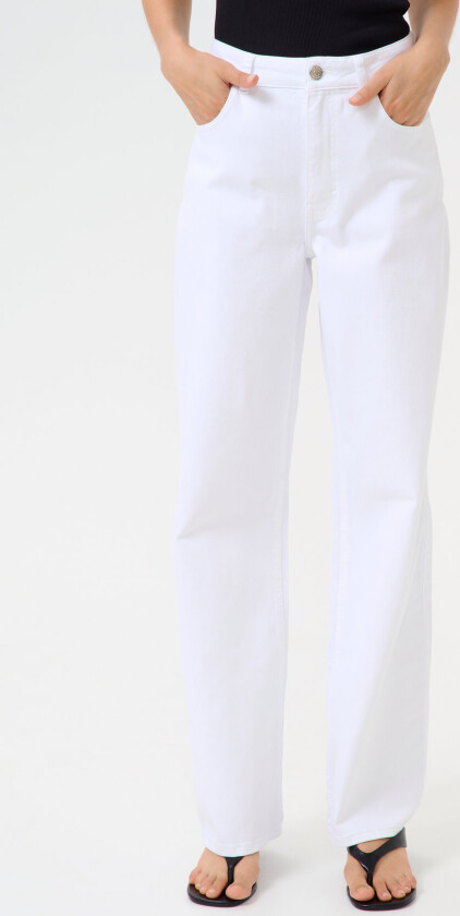 Gzzolina Twill Hw Wide Jeans - White - 26