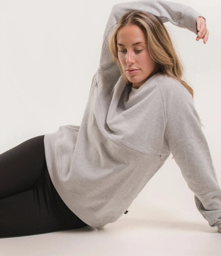 Thermal Nursing Sweatshirt - Grey - M