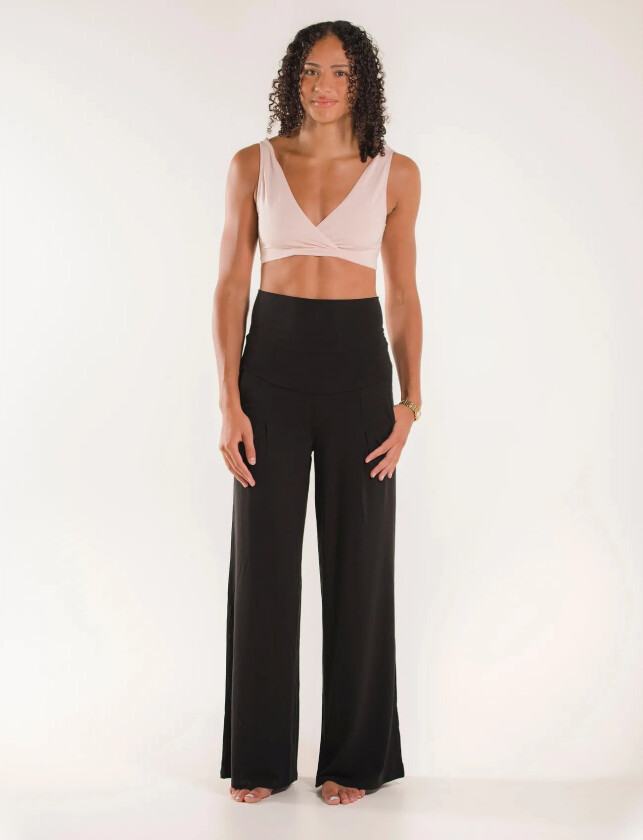 Bilde av Wide Leg Soft Pants - Black - L