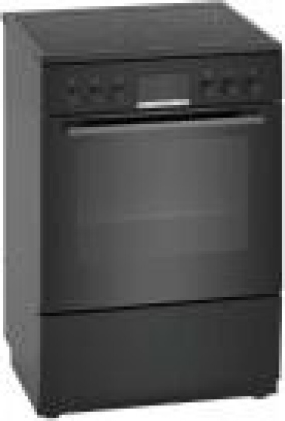 Serie 4 HKN31A060U - Komfyr - frittstående - bredde: 60 cm - dybde: 60 cm - høyde: 90 cm - med selvrens - svart