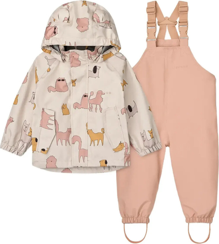 Manu Rainwear Set - Pink - 98