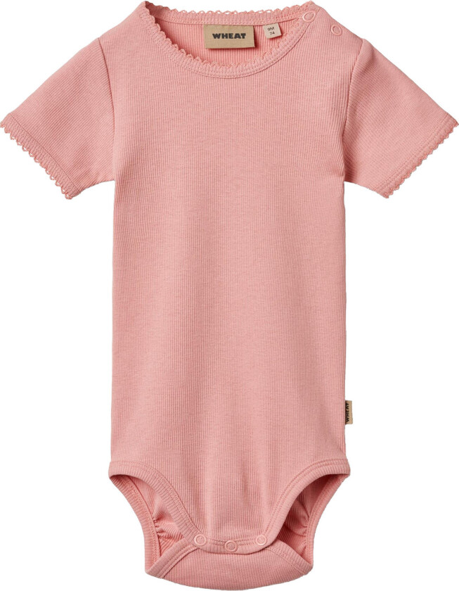 Rib Body S/S Lace Elisa - Pink - 68
