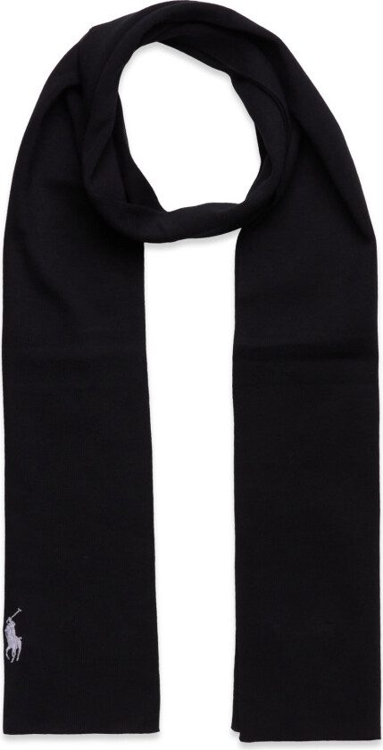Combed Cotton Scarf - Black - ONE SIZE