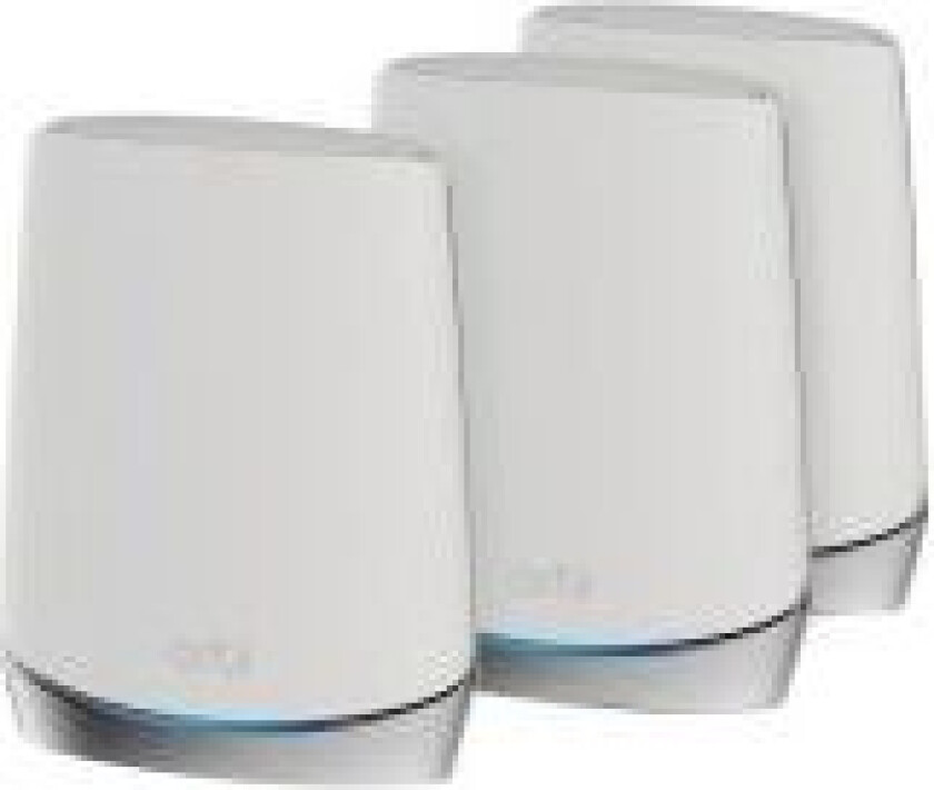 Netgear Orbi RBK753 - Wi-Fi-system (ruter, 2 utvidere) - inntil 5651 kvadratfot - maske - 1GbE - Wi-Fi 6 - Trippelbånd