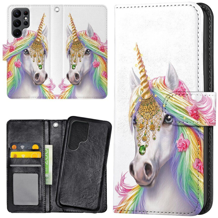 Samsung Galaxy S24 Ultra - Lommebok Deksel Unicorn/Enhjørning