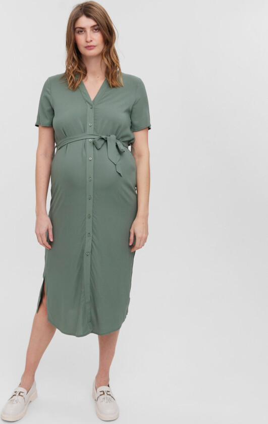 Vmmvica S/S Shirt Dress Ga Noos - Green - XS