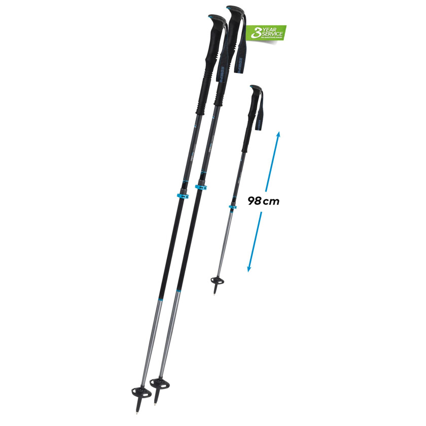 Adjustable Poles Carbon CR Rocksleeve 22/23, alpinstav unisex black-blue