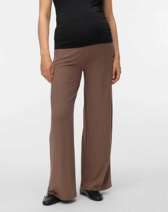 Mllucy Wide Rib Jrs Pants Hw Noos - Brown - M