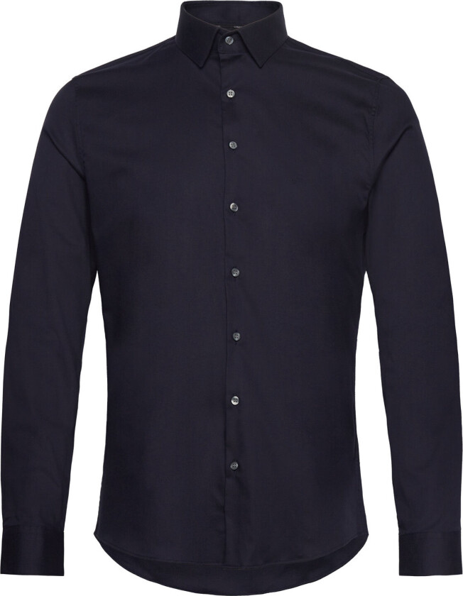 Twill Easy Care Slim Shirt - Navy - 38