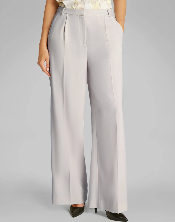 Travel Twill Wide Leg Pant - Cream - 40