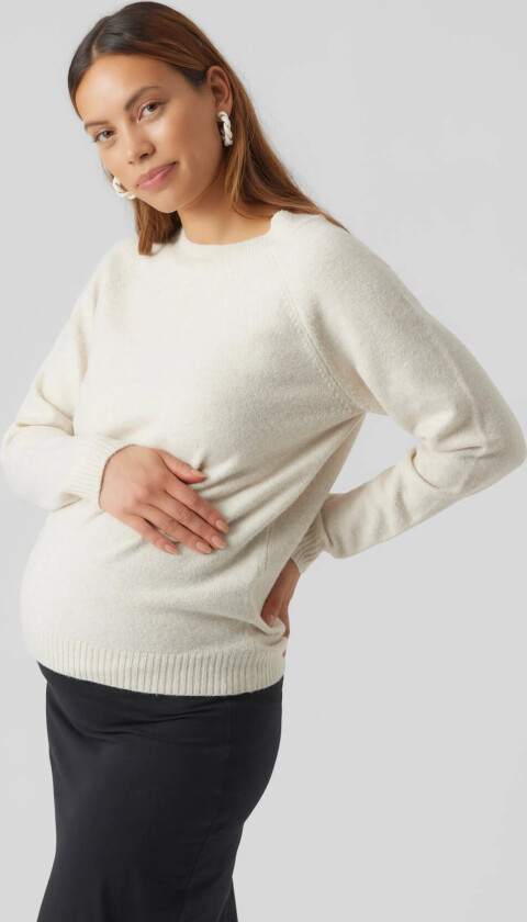 Vmmdoffy Ls O-Neck Blouse Ga Noos - Cream - XS