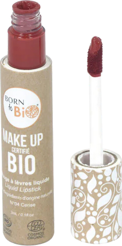 Born To Bio Organic Liquid Lipstick - Red - 3 ml