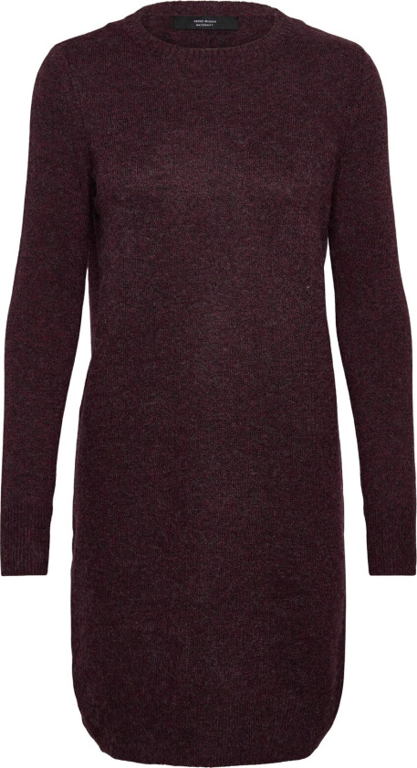 Vmmdoffy Ls O-Neck Dress Ga Noos - Burgundy - XL