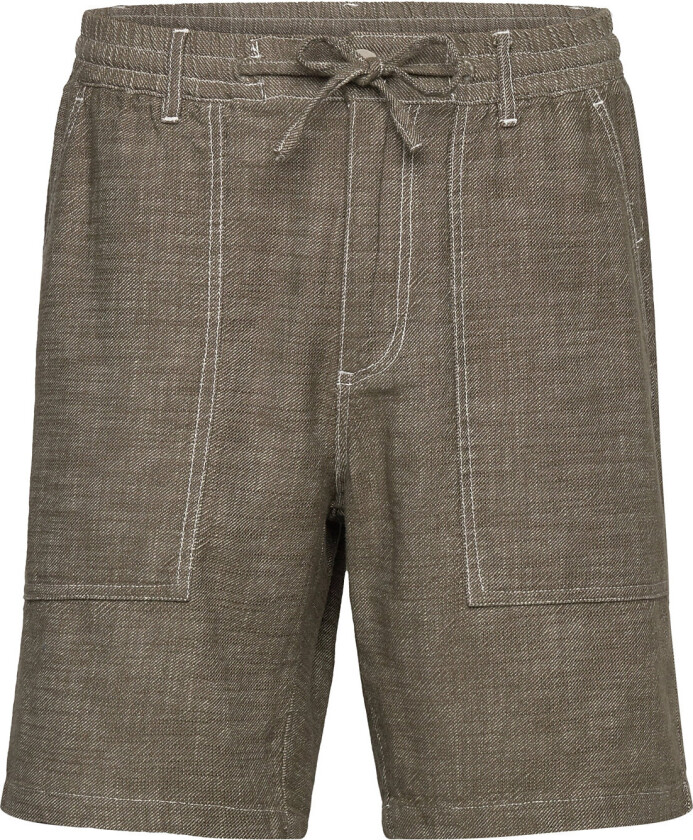 Akjan Twill Contrast Shorts - Khaki green - S