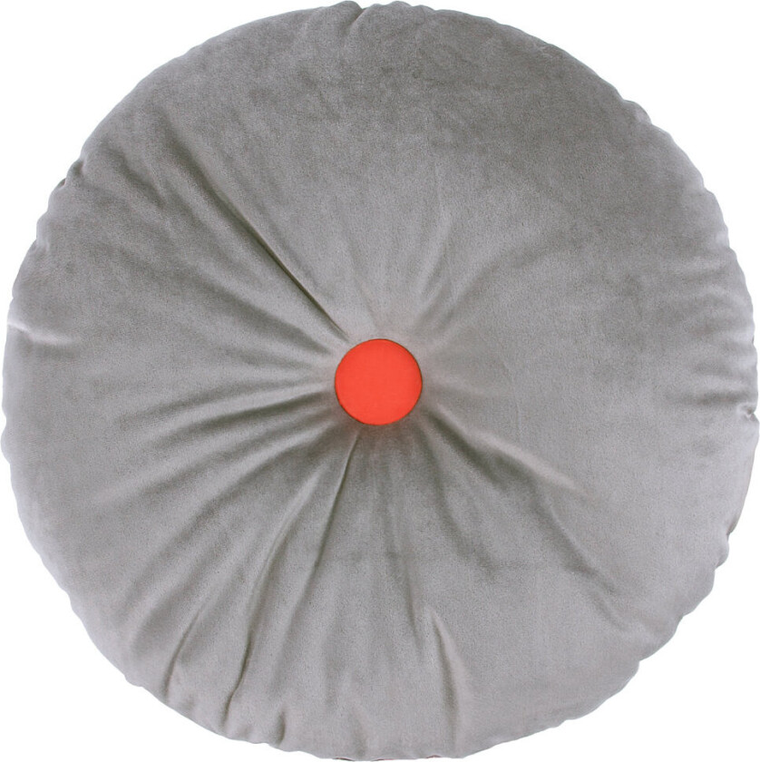 Round Cushion Eco-Velvet - Grey - ONE SIZE