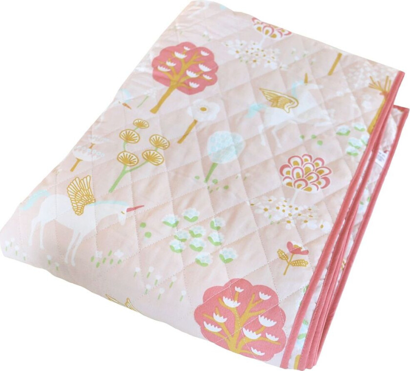 True Unicorns Pink Padded Quilted Blanket 130X180 Cm - Pink - 130X180CM