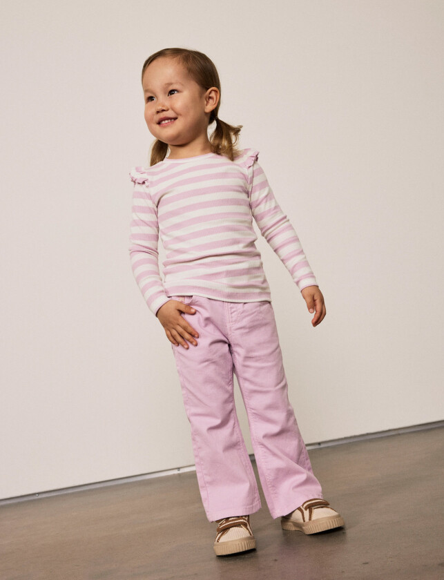 Nmfsalli Boot Twill Pant 6843-Mf Noos - Pink - 86