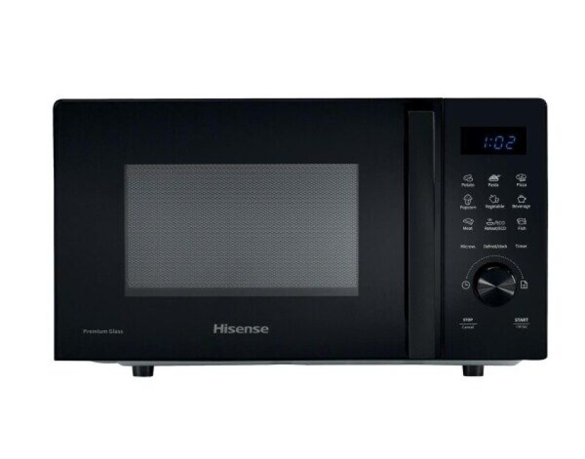Hisense H20MOBSD1H, Benkeplate, Solo mikrobølge ovn, 20 l, 700 W, Knott, Rotasjon, Berøringskontroll, Sort