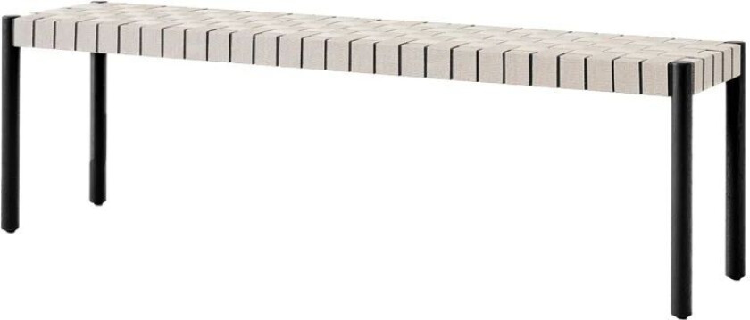 &Tradition Betty TK5 benk Black, naturflettet linstråsete