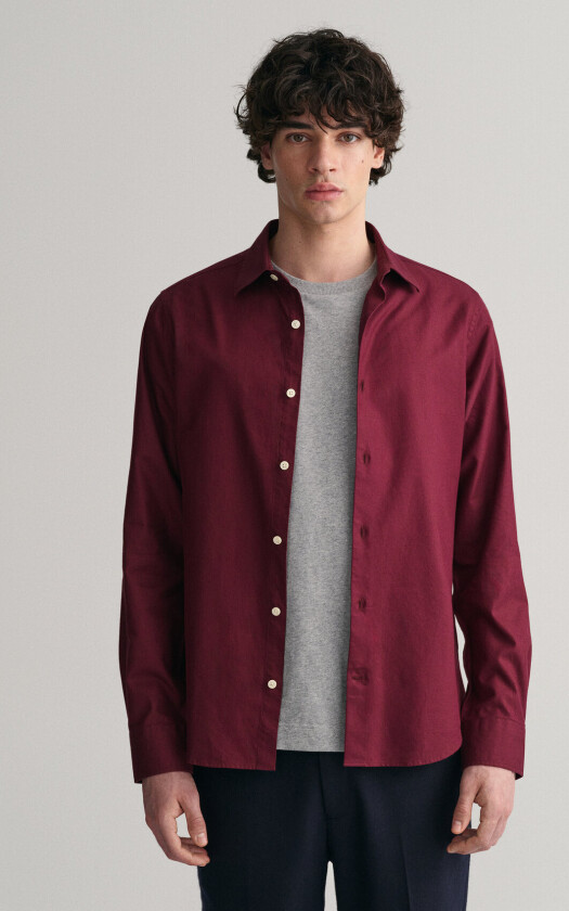 Slim Formal Twill Shirt - Red - S