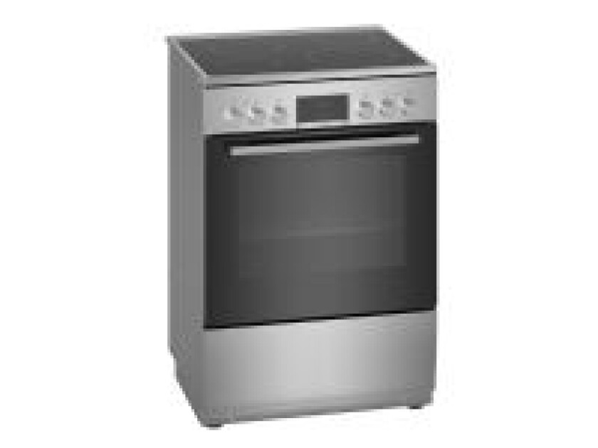Serie 4 HKN31A050U - Komfur - fritstående - bredde: 60 cm - dybde: 60 cm - højde: 90 cm - med selv-rengøring - stål