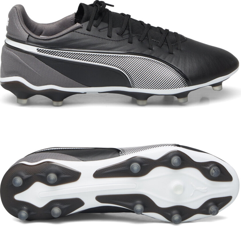 King Match Fg/ag Eclipse - Svart/hvit/cool Dark Gray, størrelse 41