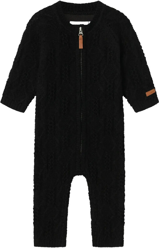 Nbmwrilla Wool Ls Knit Suit - Black - 50