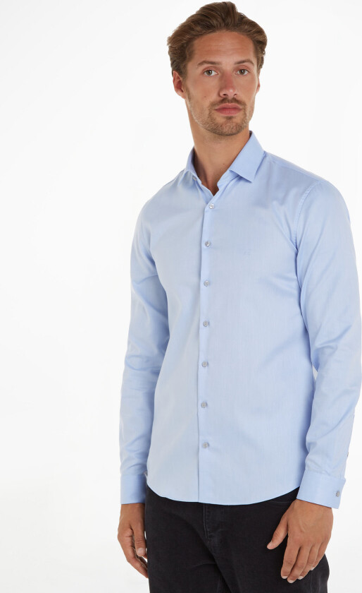 Twill Easy Care Slim Shirt - Blue - 39