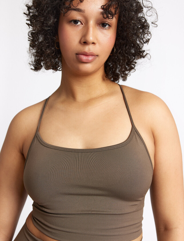 Hilde Seamless Sports Bra - Brown - S/M