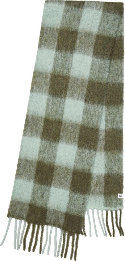 Check Mincho Scarf - Green - ONE SIZE
