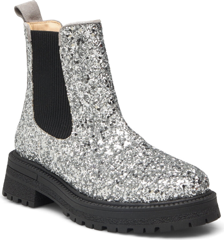 Booties - Flat - With Elastic - Silver - 34