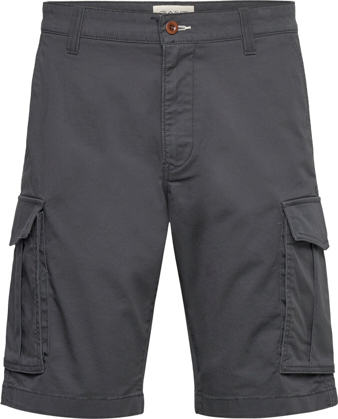 Relaxed Twill Cargo Shorts - Grey - 31