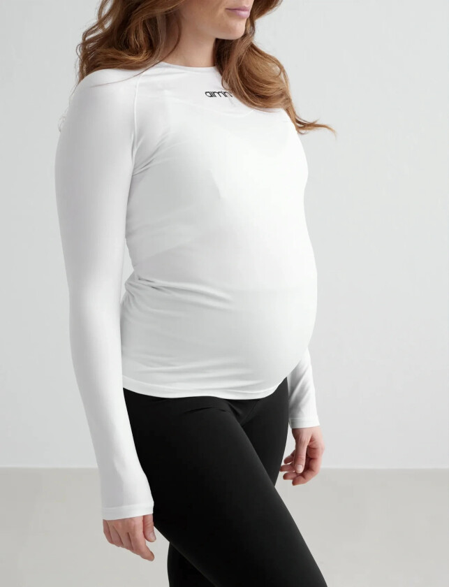 Soft Basic Maternity Long Sleeve - White - S