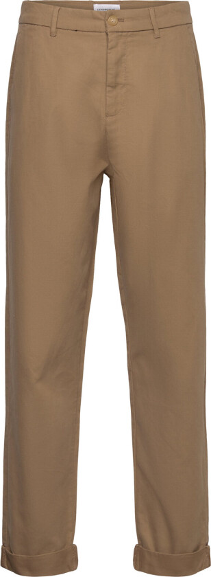 Wide Fit Twill Pants - Brown - S