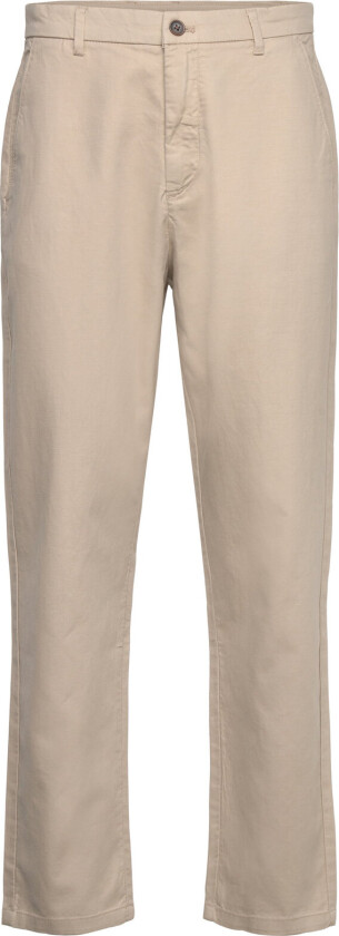 Wide Fit Twill Pants - Beige - L