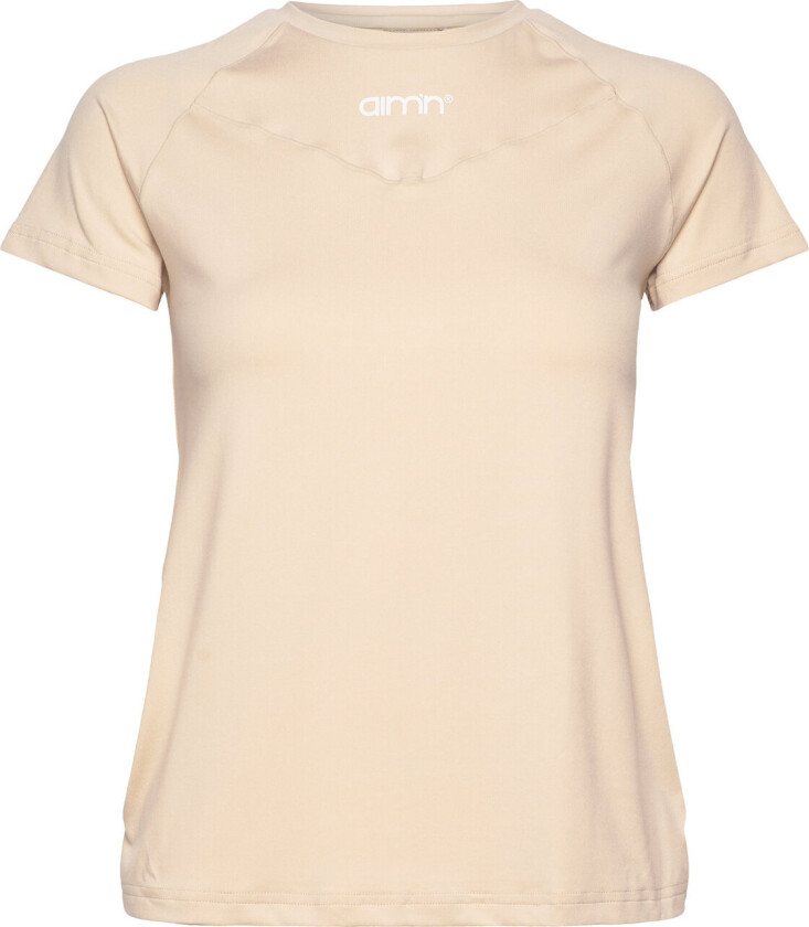 Bilde av Soft Basic Maternity Short Sleeve - Beige - XL