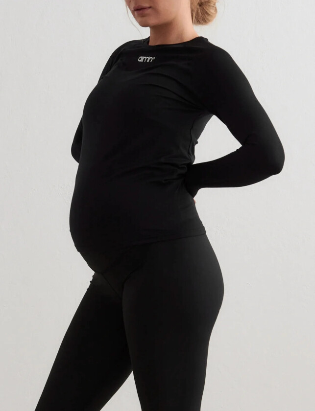 Bilde av Soft Basic Maternity Long Sleeve - Black - XS