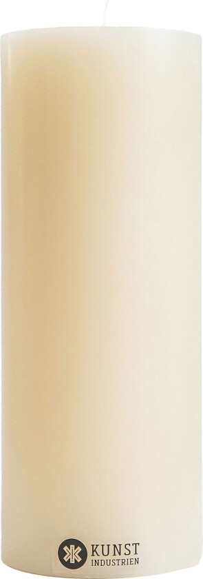 Bilde av Coloured Handcrafted Pillar Candle - White - 7CM X 18CM