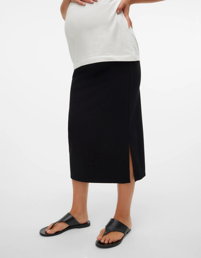 Mllif Jrs Midi Skirt Hw A. - Black - XS