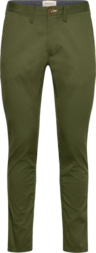 Slim Twill Chinos - Khaki green - 32 x 32