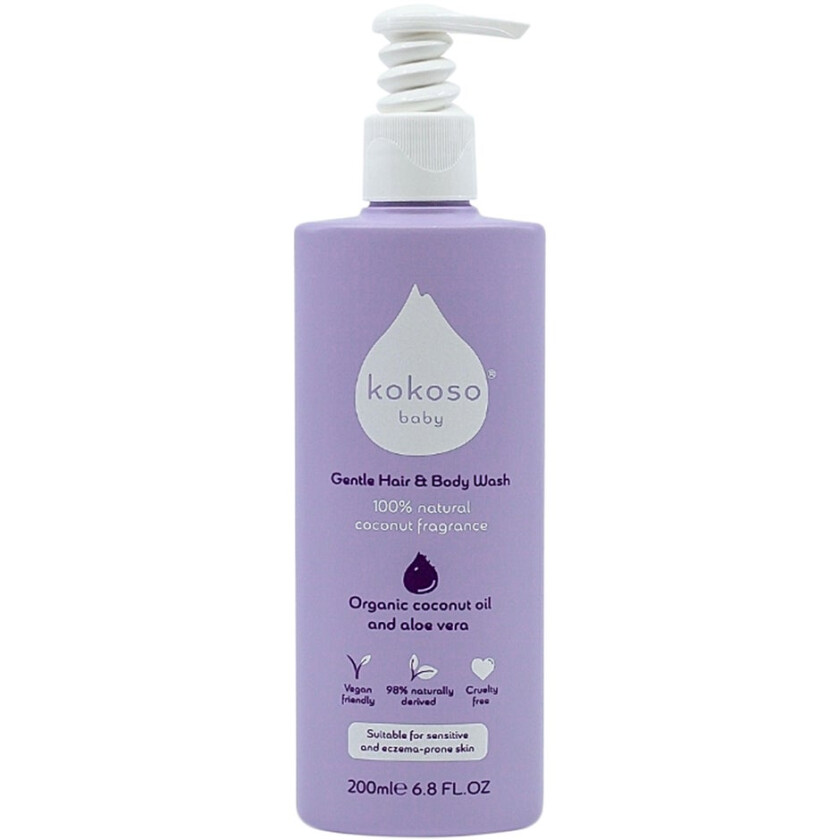 Kokoso Baby Hair & Body Wash 200ml