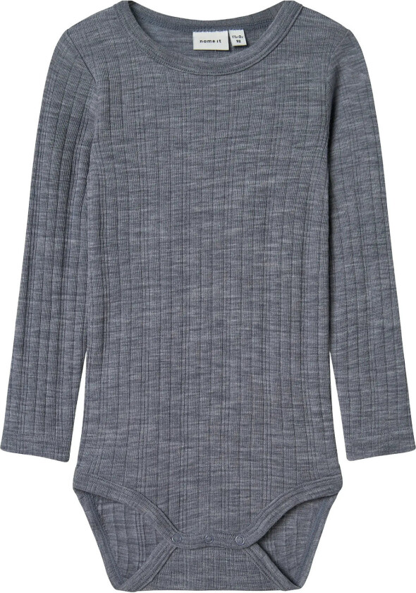Nmmwang Wool Needle Ls Body Solid - Grey - 98