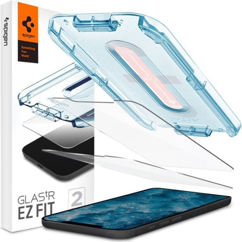 iPhone 12 / 12 Pro EZ Fit Glas.tR Skjermbeskytter 2. Stk - Case Friendly - Gjennomsiktig