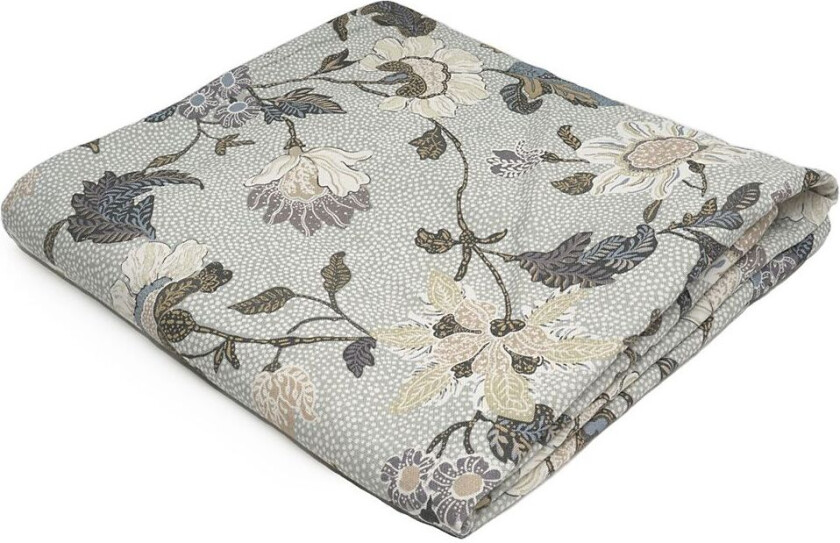 Table Cloth 145X250Cm White Flower Linen - Green - 145X250CM