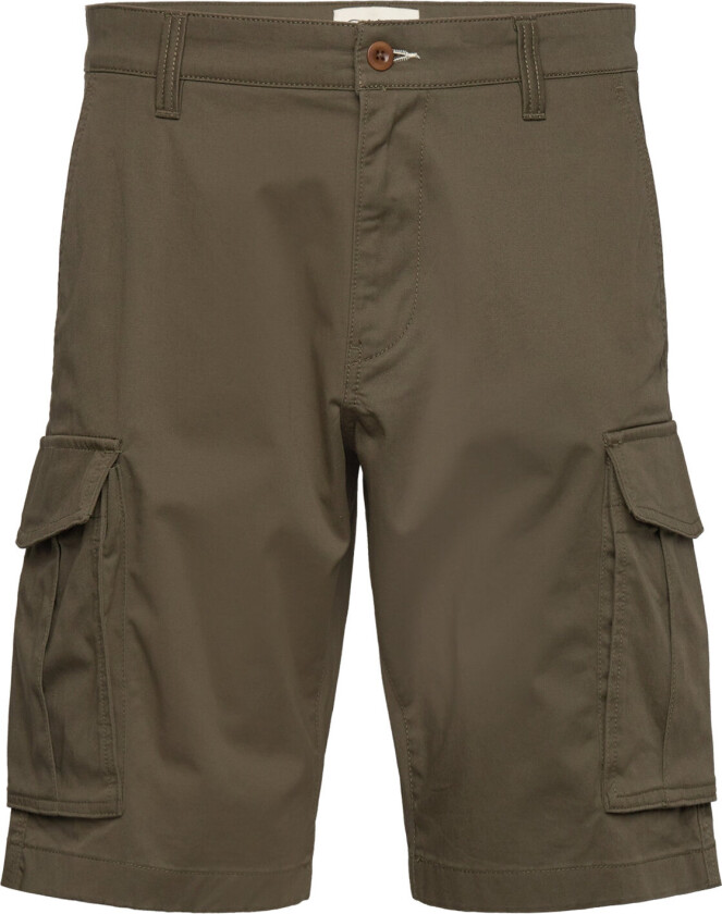Relaxed Twill Cargo Shorts - Green - 30