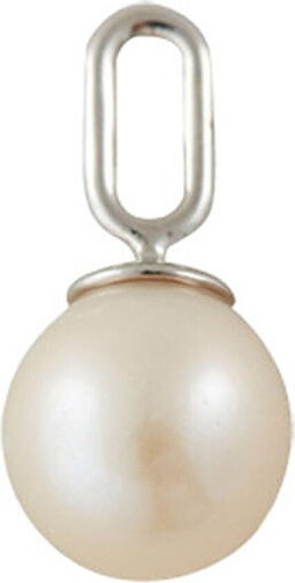 Pearl Drop Charm - White - 8 MM
