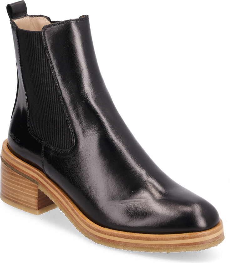 Bootie - Block Heel - With Zippe - Black - 38 x 25.40