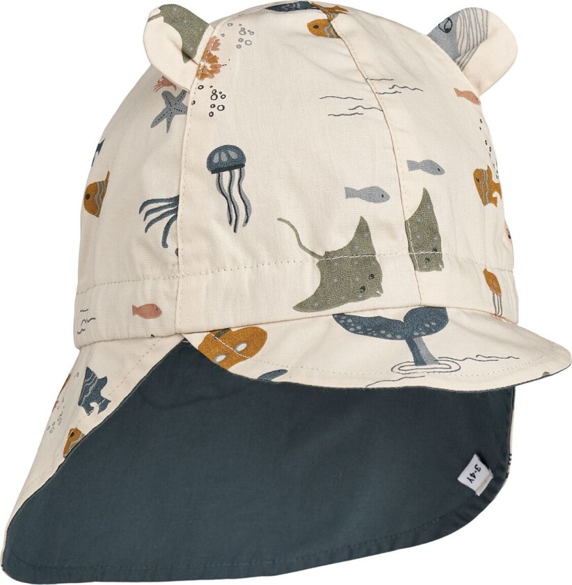 Gorm Reversible Sun Hat With Ears - Multi/patterned - 0-3M