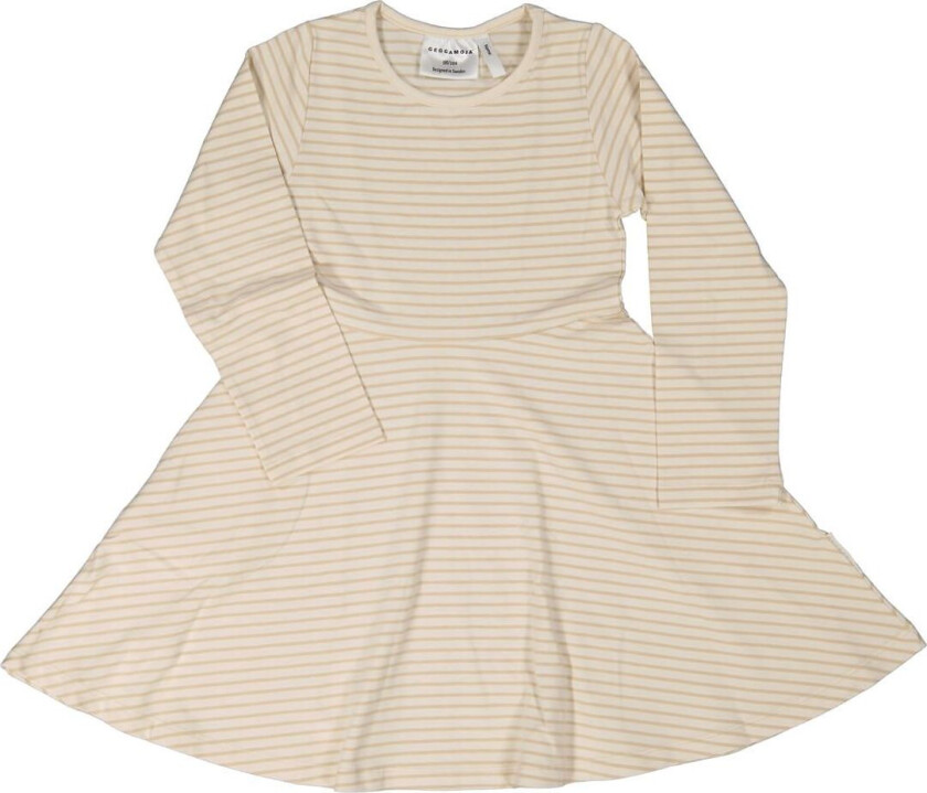 Flared Dress L.s Classic - Beige - 74-80
